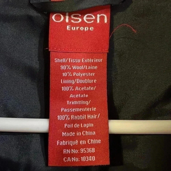 EUC [14P]Olsen Europe 90% Wool Blend Hook Closure Blazer  Coat - Picture 4 of 12